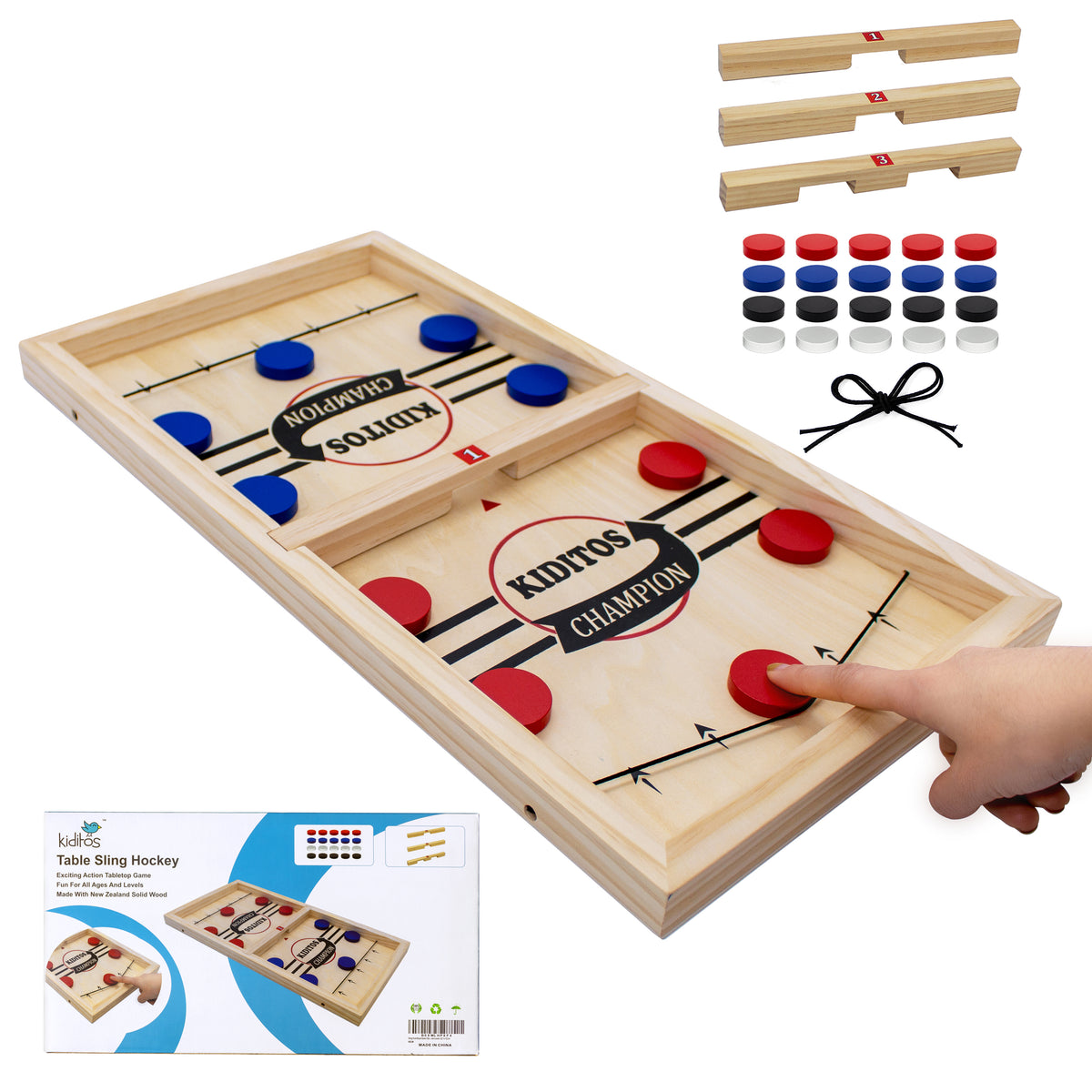 Kiditos Fast Sling Puck Game Wooden Hockey Borad Game| Kiditos