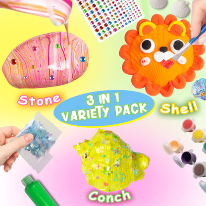 Kiditos Rockin' Rock & Shell Painting- Treasure Painting Kit