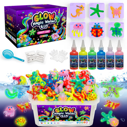 Glow in the Dark 6 Colors Magic Water Elf Toy Kit (MWET-6NG)