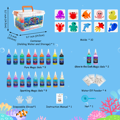 Kiditos Sea Creature 20 Colors Magic Water Elf Toy Kit (MWET-20M)