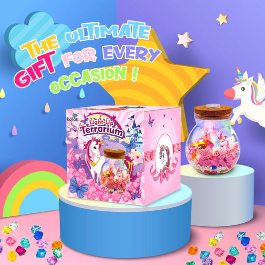 Kiditos Unicorn Light Up Terrarium DIY Toy Kit (TA-Unicorn)