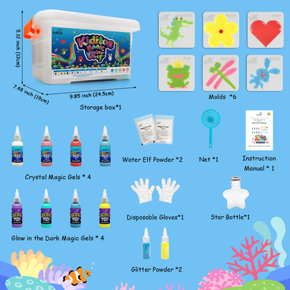 Kiditos Glitter 8 Colors Magic Water Elf Toy Kit (MWET-10M)