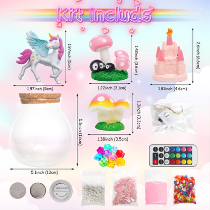 Kiditos Unicorn Light Up Terrarium DIY Toy Kit (TA-Unicorn)