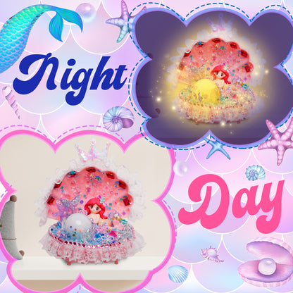 Pink Mermaid Shell Night Light (MSNL-PINK)