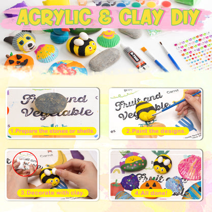 Kiditos Rockin' Rock & Shell Painting- Treasure Painting Kit