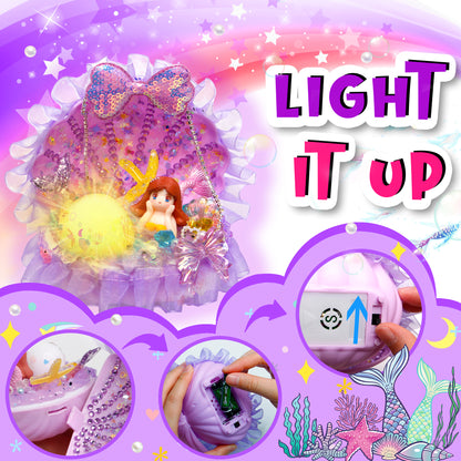 Purple Mermaid Shell Night Light (MSNL-PURPLE)