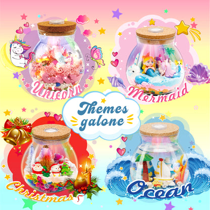 Kiditos Unicorn Light Up Terrarium DIY Toy Kit (TA-Unicorn)