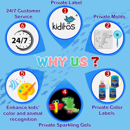 Kiditos Glitter 8 Colors Magic Water Elf Toy Kit (MWET-10M)