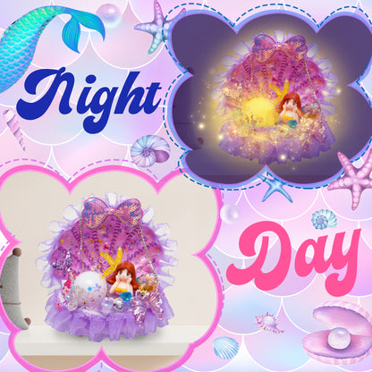 Purple Mermaid Shell Night Light (MSNL-PURPLE)
