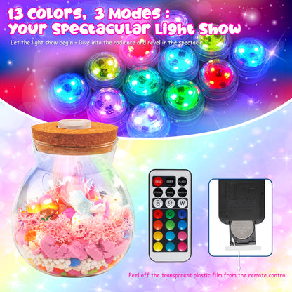 Kiditos Unicorn Light Up Terrarium DIY Toy Kit (TA-Unicorn)