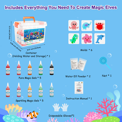 Sea Creature 10 Colors Magic Water Elf Toy Kit (MWET-10N)