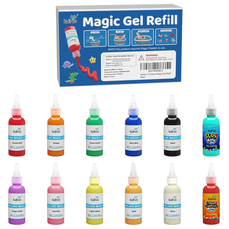 Kiditos 12 Colors Magic Gel Refills （MWET-12 Refill）