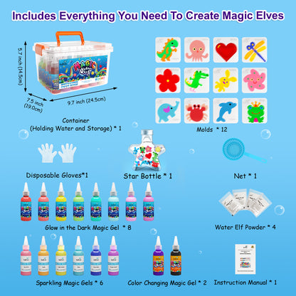 Kiditos 16 Colors Magic Water Elf Toy Kit（MWET-16N）