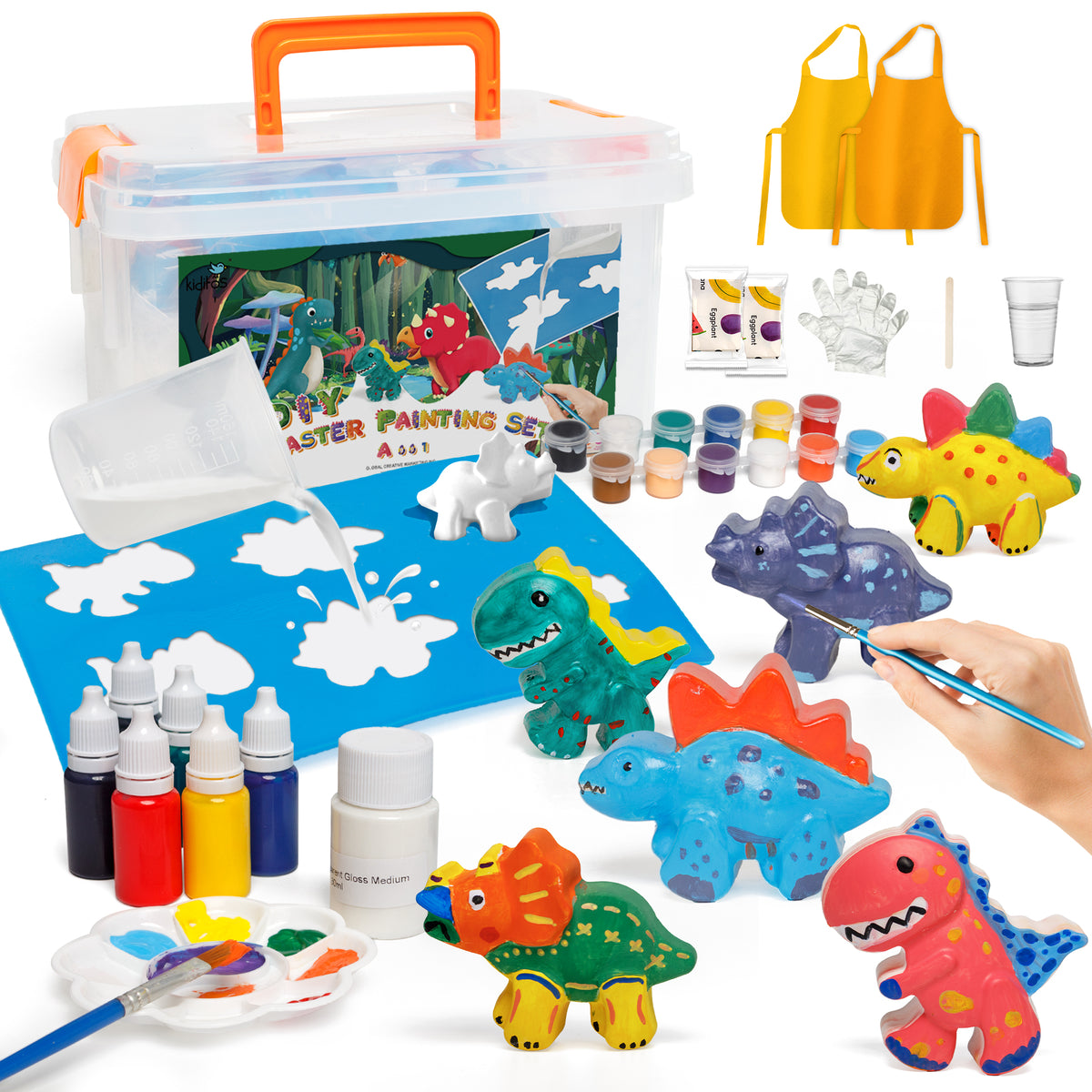 Kiditos DIY Dinosaur Plaster Painting Toy Set| Kiditos