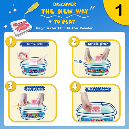 Kiditos Glitter 8 Colors Magic Water Elf Toy Kit (MWET-10M)