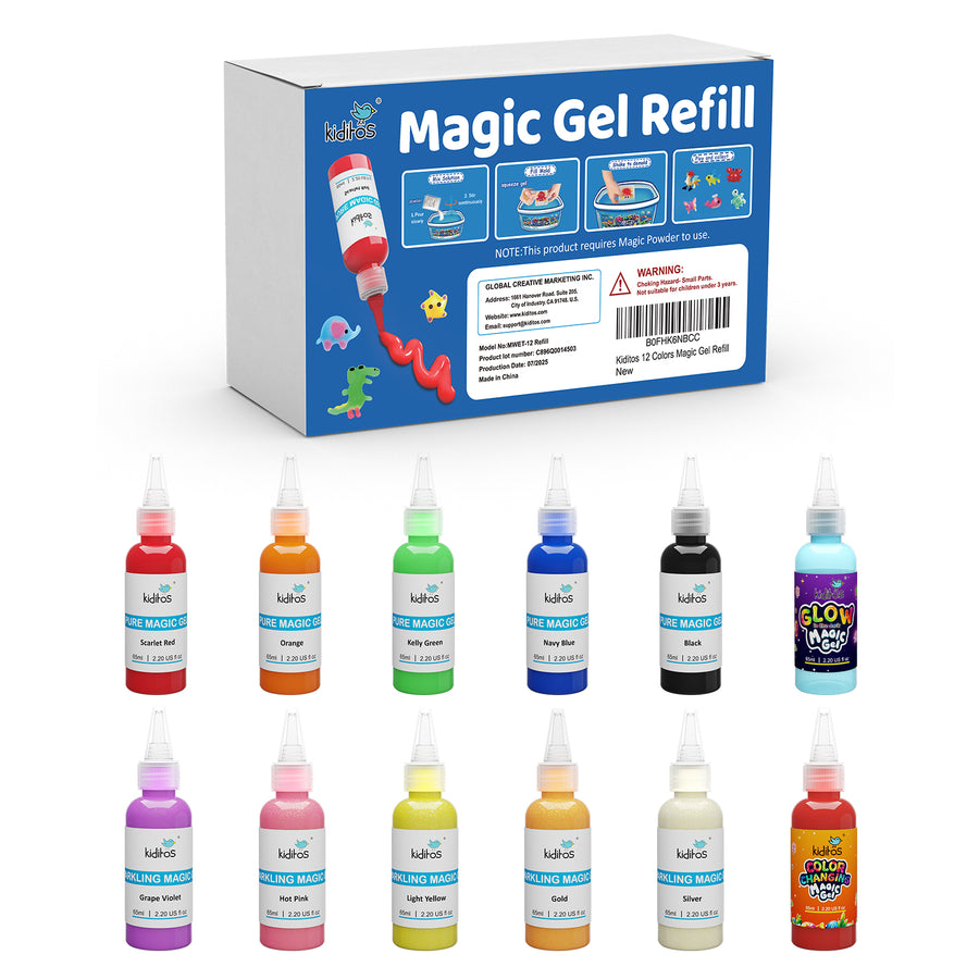 Kiditos Magic Water Elf Refill Kit, 12 Colors