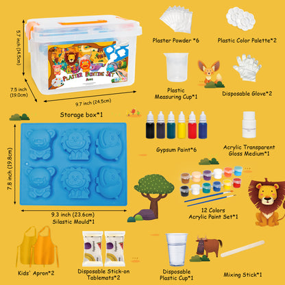 Kiditos DIY Animal Plaster Painting Toy Set (PPS-A002)