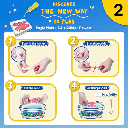 Kiditos Glitter 8 Colors Magic Water Elf Toy Kit (MWET-10M)