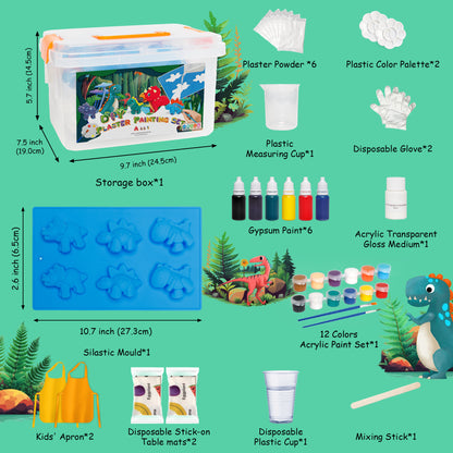 Kiditos DIY Dinosaur Plaster Painting Toy Set (PPS-A001)