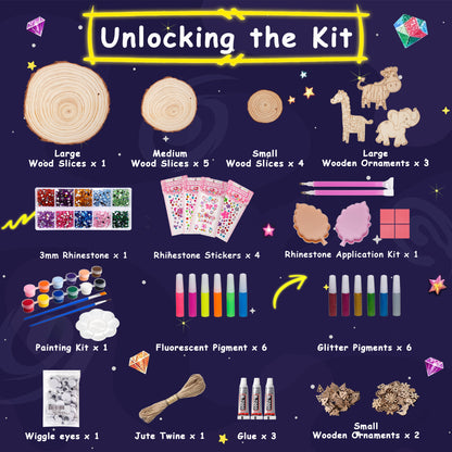 Kiditos Glow Diamond Wooden Painting Kit (WDP-GLOW)