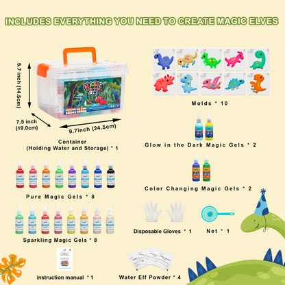 Dinosaur Edition 20 Colors Magic Water Elf Toy Kit (MWET-20ND)