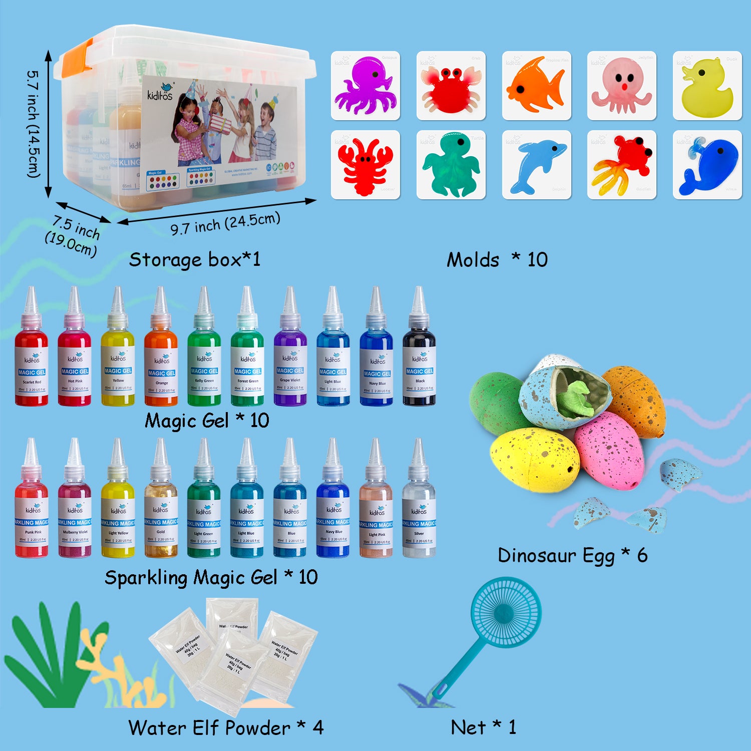 Mikilon Magic Water Elf Toy Kit for Toddlers Kids 3 4 5+ Years Old