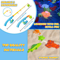 Kiditos 70 PCS Magnetic Fishing Toys Game Set