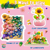 Kiditos Classic 3D Ultra Light Air-Dry Modeling Clay Picture Frame Painting Kit