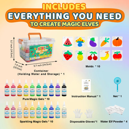 Fruit&Vegetable 20 Colors Magic Water Elf Toy Kit (MWET-20NF)