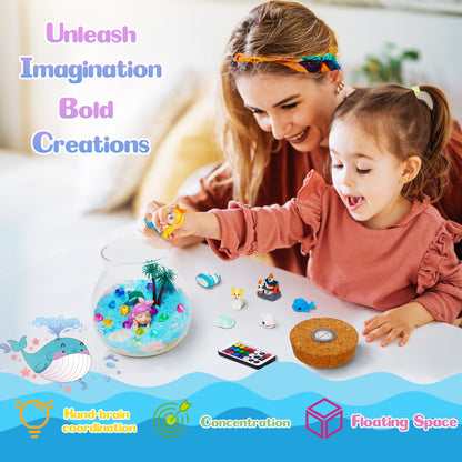 Kiditos Mermaid Light Up Terrarium DIY Toy Kit (TA-mermaid)