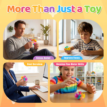 Kiditos Super Sensory Fidget Toys, Suction Cup Fidget Spinner, 4 Pack