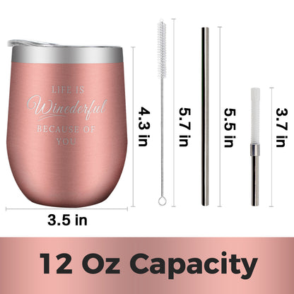 Stainless Steel Wine Tumbler 4 Pack