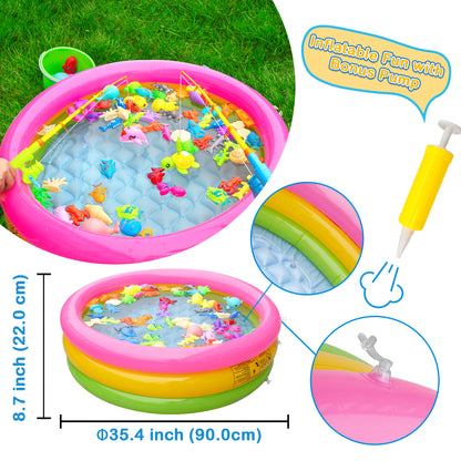 Kiditos 70 PCS Magnetic Fishing Toys Game Set (FG-70)