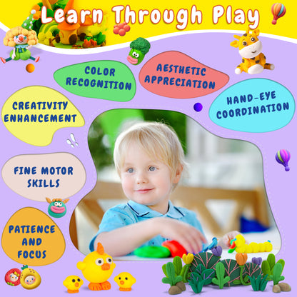 Kiditos Classic 3D Ultra Light Air-Dry Modeling Clay Picture Frame Painting Kit (MC-CLASSIC)