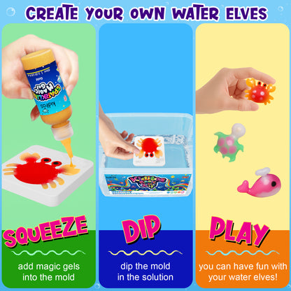 Kiditos Sea Creature 20 Colors Magic Water Elf Toy Kit (MWET-20M)