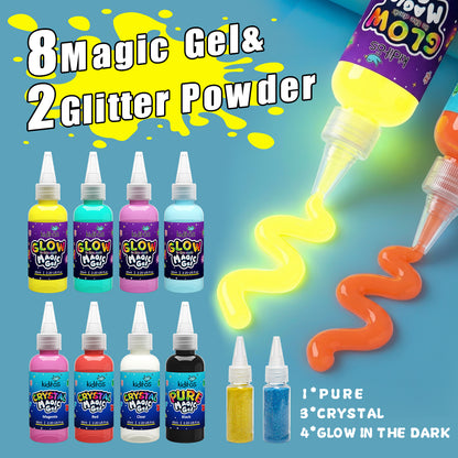 Kiditos Magic Water Elf Kit, Glitter Edition, 8 Colors