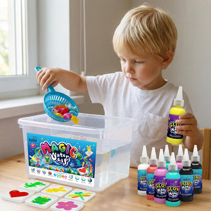 Kiditos Magic Water Elf Kit, Glitter Edition, 8 Colors
