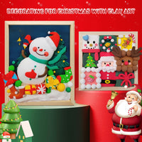 Kiditos Christmas 3D Ultra Light Air-Dry Modeling Clay Picture Frame Painting Kit
