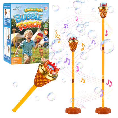 Kiditos Torch Bubble Machine with Lights & Music