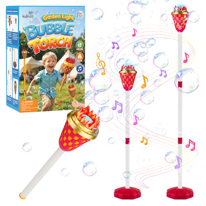 Kiditos Torch Bubble Machine with Lights & Music