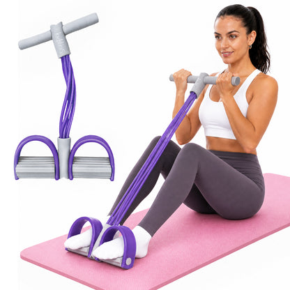 Kiditos Pedal Resistance Band with Handle, 6-Tube Workout Band