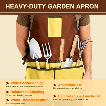 Kiditos Kids Gardening Tool Set with Apron, 5-Piece