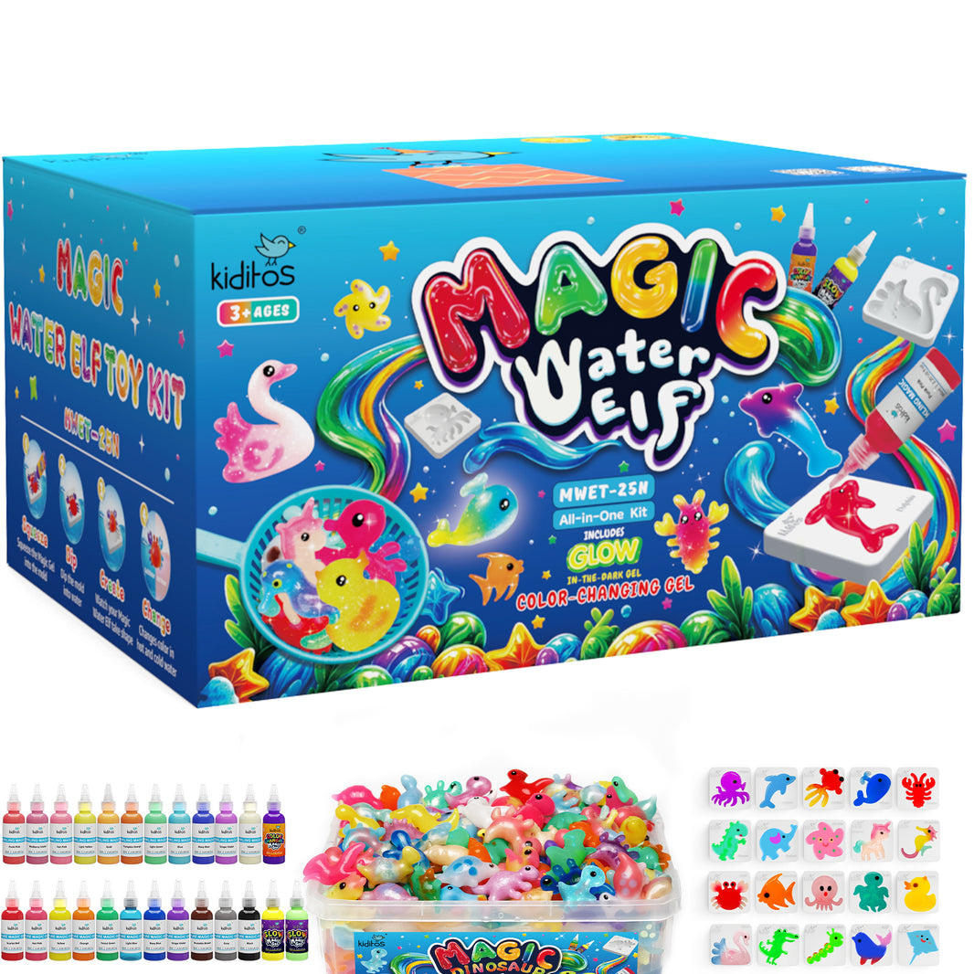 Kiditos Magic Water Elf Kit, Animals Deluxe, 25 Colors (MWET-25N)