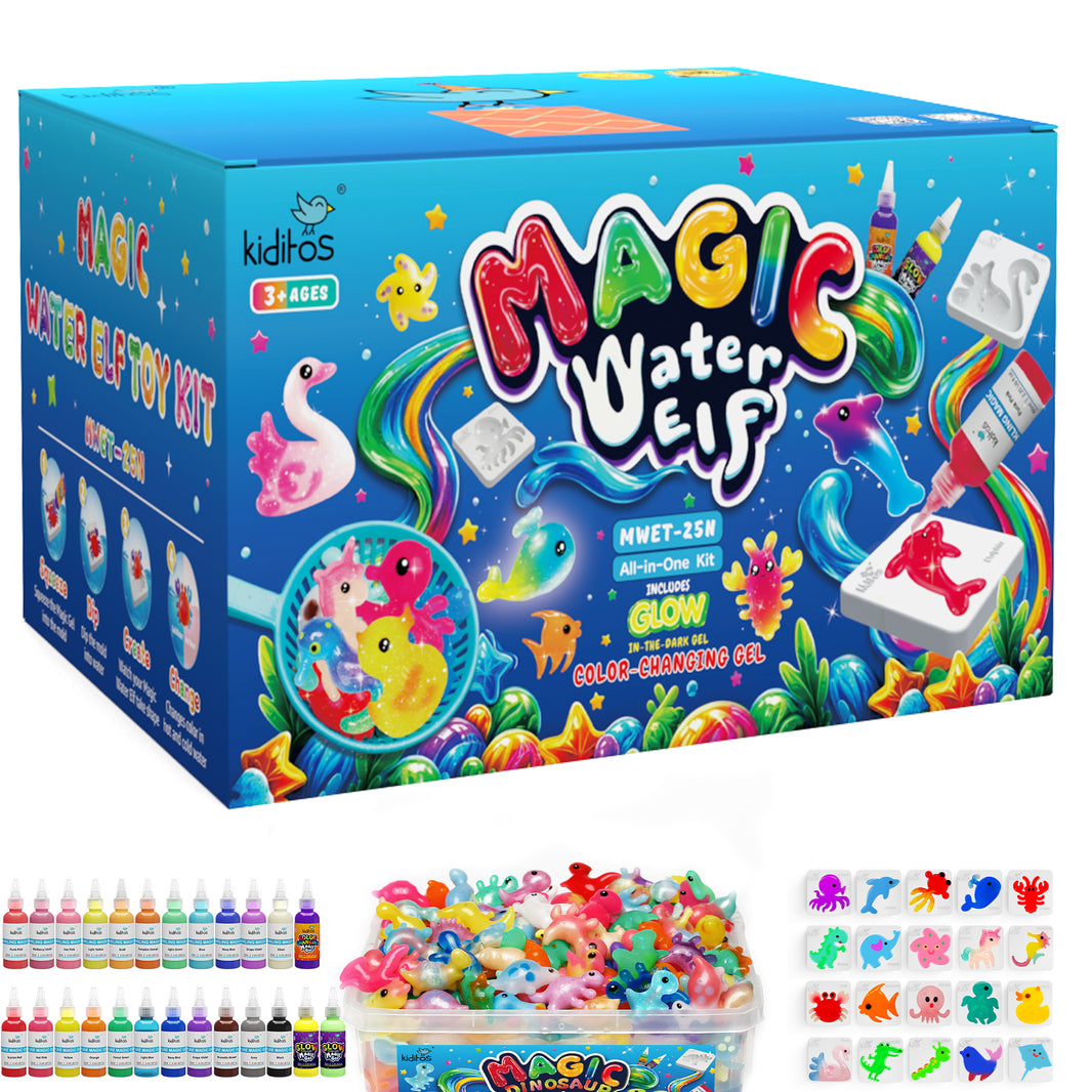Kiditos Magic Water Elf Kit, Animals Deluxe, 25 Colors (MWET-25N)