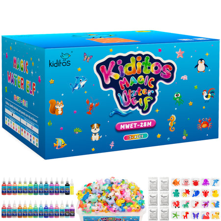 Kiditos Magic Water Elf Kit, Animals Deluxe, 27 Colors (MWET-28M)