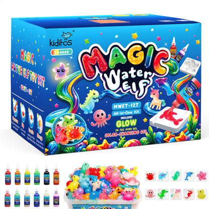 Kiditos Magic Water Elf Kit, Animals, 12 Colors
