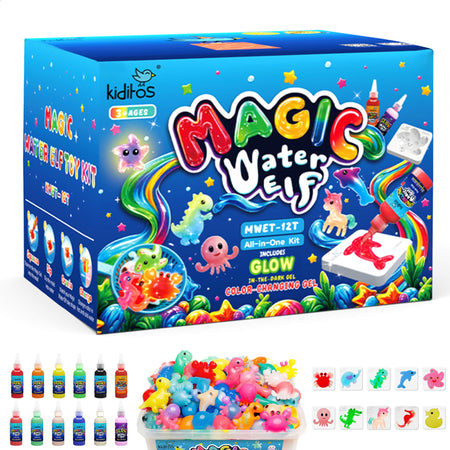 Kiditos Magic Water Elf Kit, Animals, 12 Colors