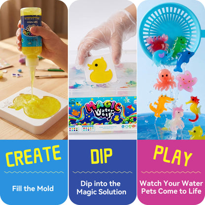 Kiditos Magic Water Elf Kit, Animals, 12 Colors