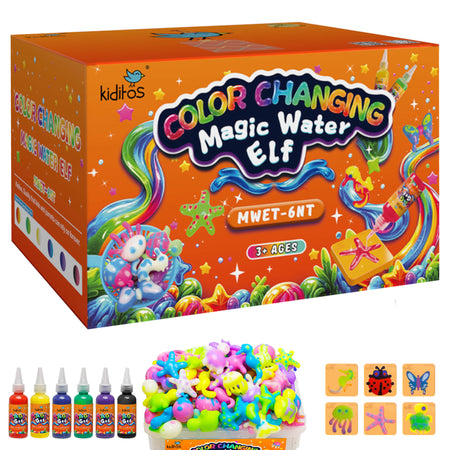 Kiditos Magic Water Elf Kit, Color-Changing Mini, 6 Colors (MWET-6NT)