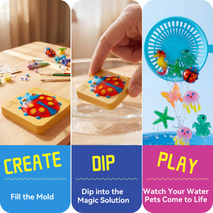 Kiditos Magic Water Elf Kit, Color-Changing Mini, 6 Colors (MWET-6NT)